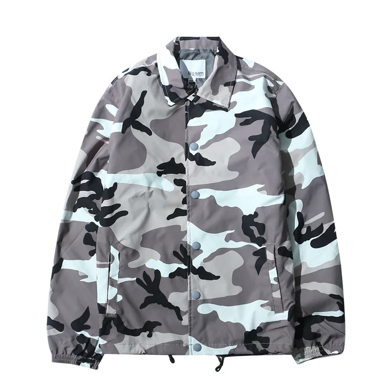 
China factory custom bomber jacket wholesale mens camo nylon coaches jacket 
