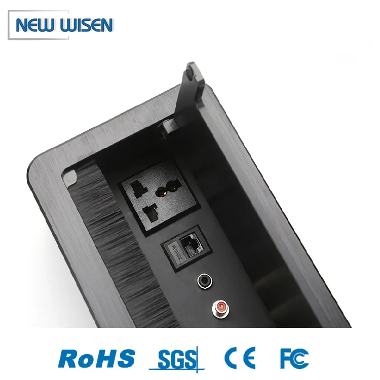 Hide Rj45 Desktop Cable Cubby  Conference Cover Flip Socket Cable desk flip up media connector