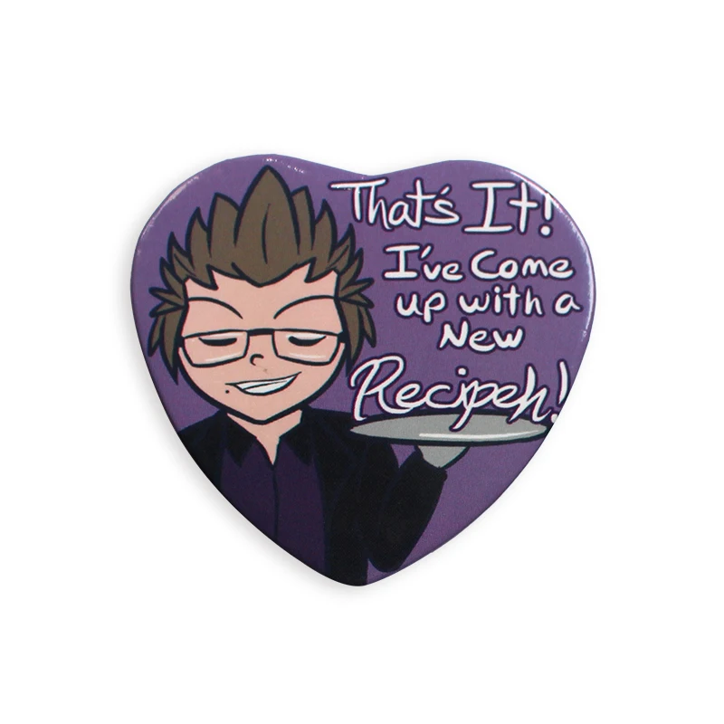 Custom Heart Button Badges Heart Shaped Badge Pin