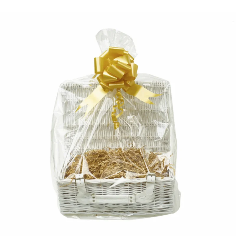 Honey color willow hamper with straps