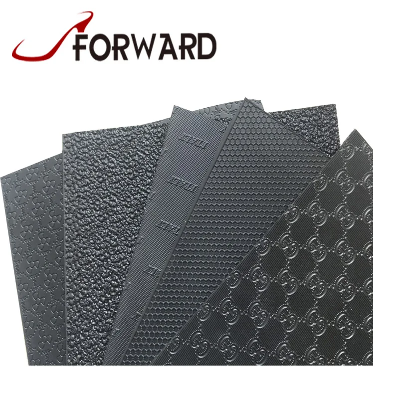 good quality embossed rubber sheet for soles with design