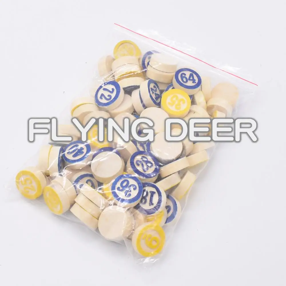 
wooden bingo 1-90 numbers 