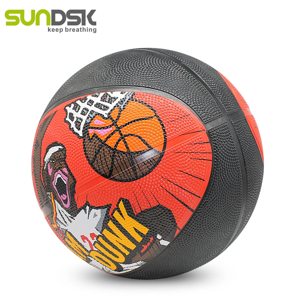Custom made size 3 rubber basketball ball custom logo