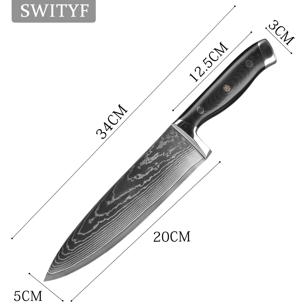 Craftsman Spirit 10Cr15Mov Damascus Custom 8 Inch Chef Knife