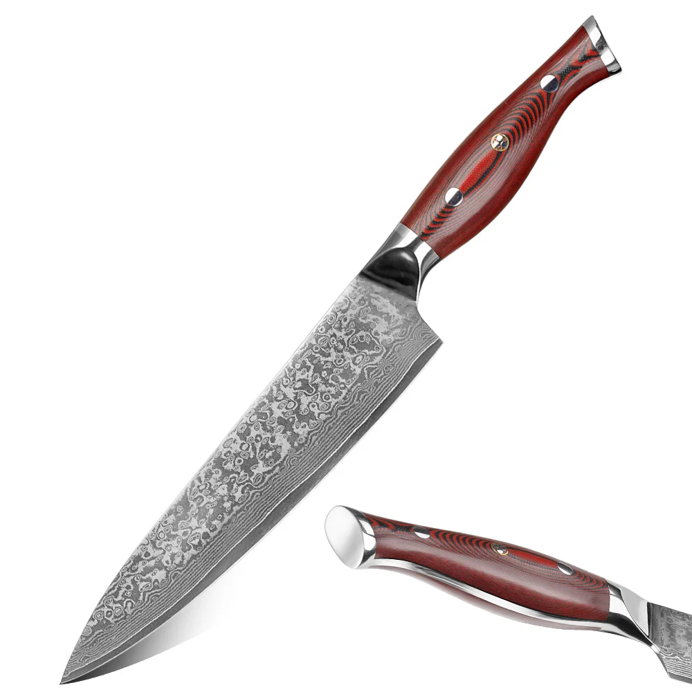 VG10 Professional Knife Set Kitchen Damast Messer DAMASCUS Steel Chef Knives Damascus VG-10 Steel Core ,67 Layer Stainless Steel