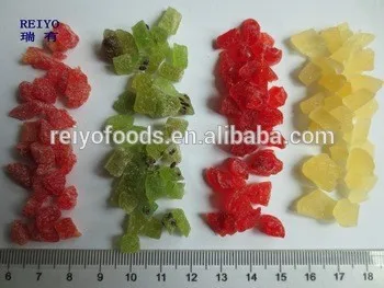 
dried fruit dices (strawberry/kiwi/apricot/cherry/blueberry/peach/apple) 