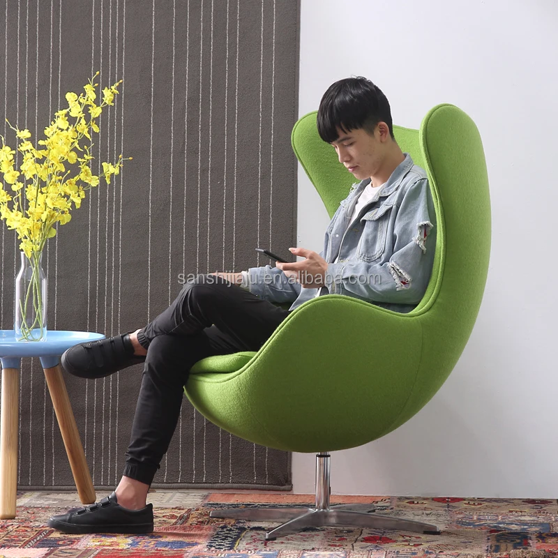 
Modern luxury used coffee shop furniture sofa fabric egg chair aviator 