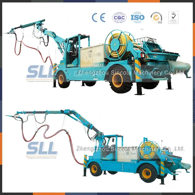 supply robot arm shotcrete machine trolley concrete spraying