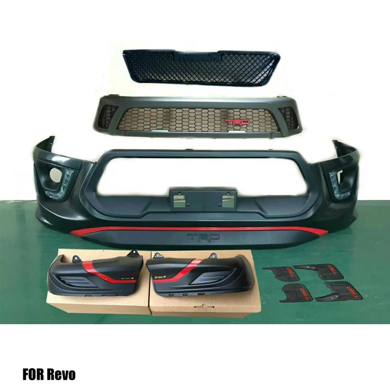 
Body Kit Front Bar Grill Rear Covers Mud Flaps for REVO 2015 2016 2017 2018 Hilux Revo TRD Body Kit 