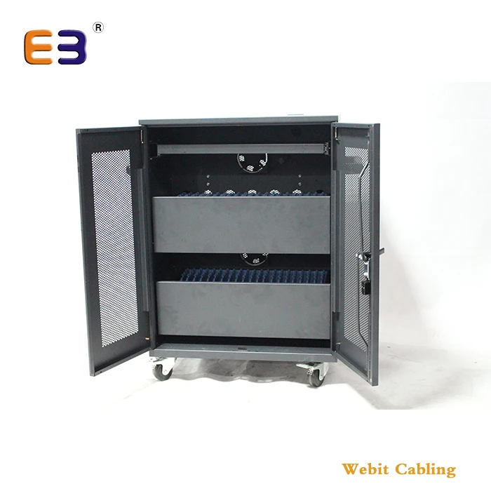 ABS 20 Slots Power Sockets Removable Laptop Charging Cart