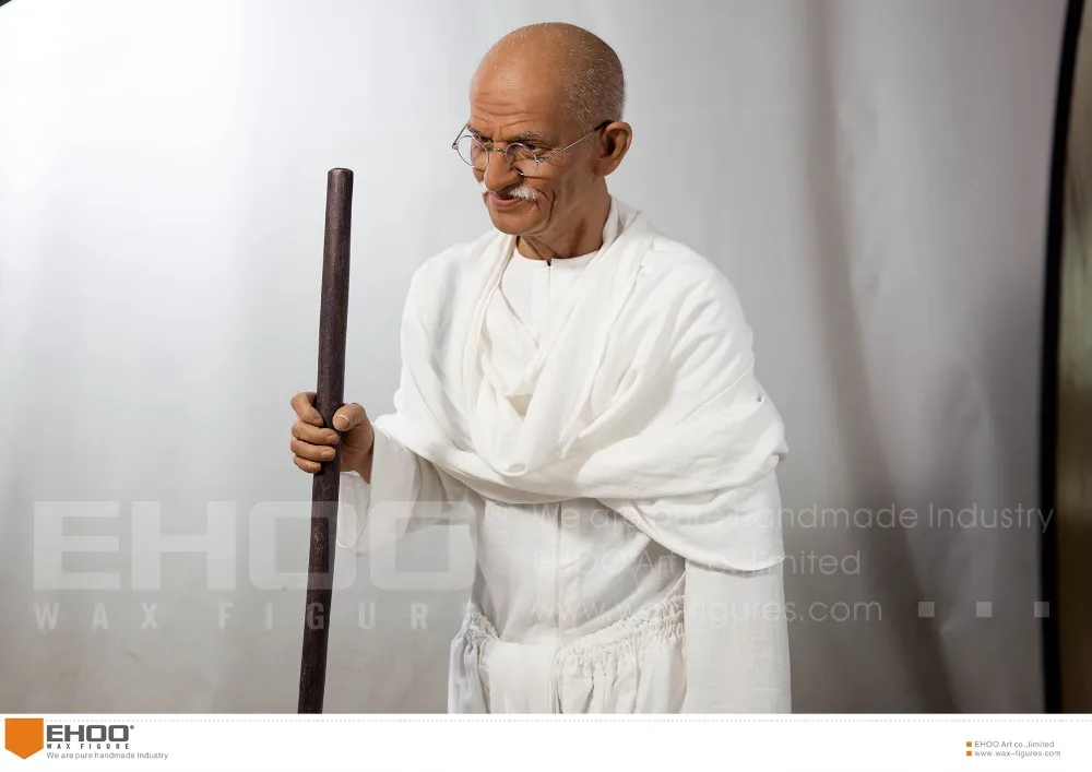 Indian Famous Politician Gandhi Life Size Celebrity Wax Figure for Sale