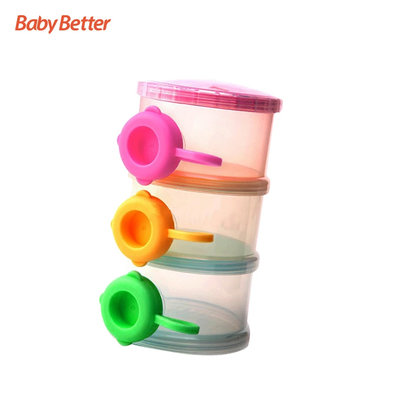 
BPA Free Plastic Baby Food Milk Storage Baby Feeding Case 3 Layers Milk Boxes Container 