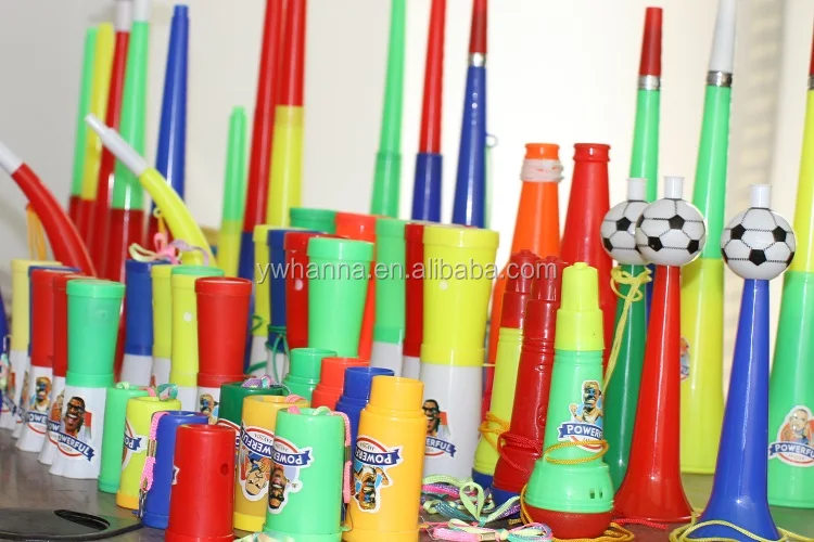 new business ideas 14 inch plastic ball games fan air horn/trumpet for loud speaking