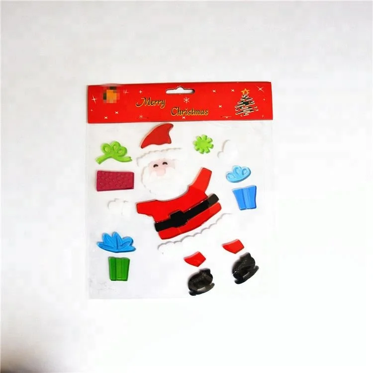 
Santa Claus and Christmas tree window clings 