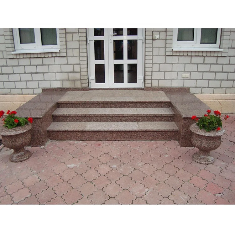
Ukraine hammered flamed polished decorative facing monument cheap natural red stone granite tile 