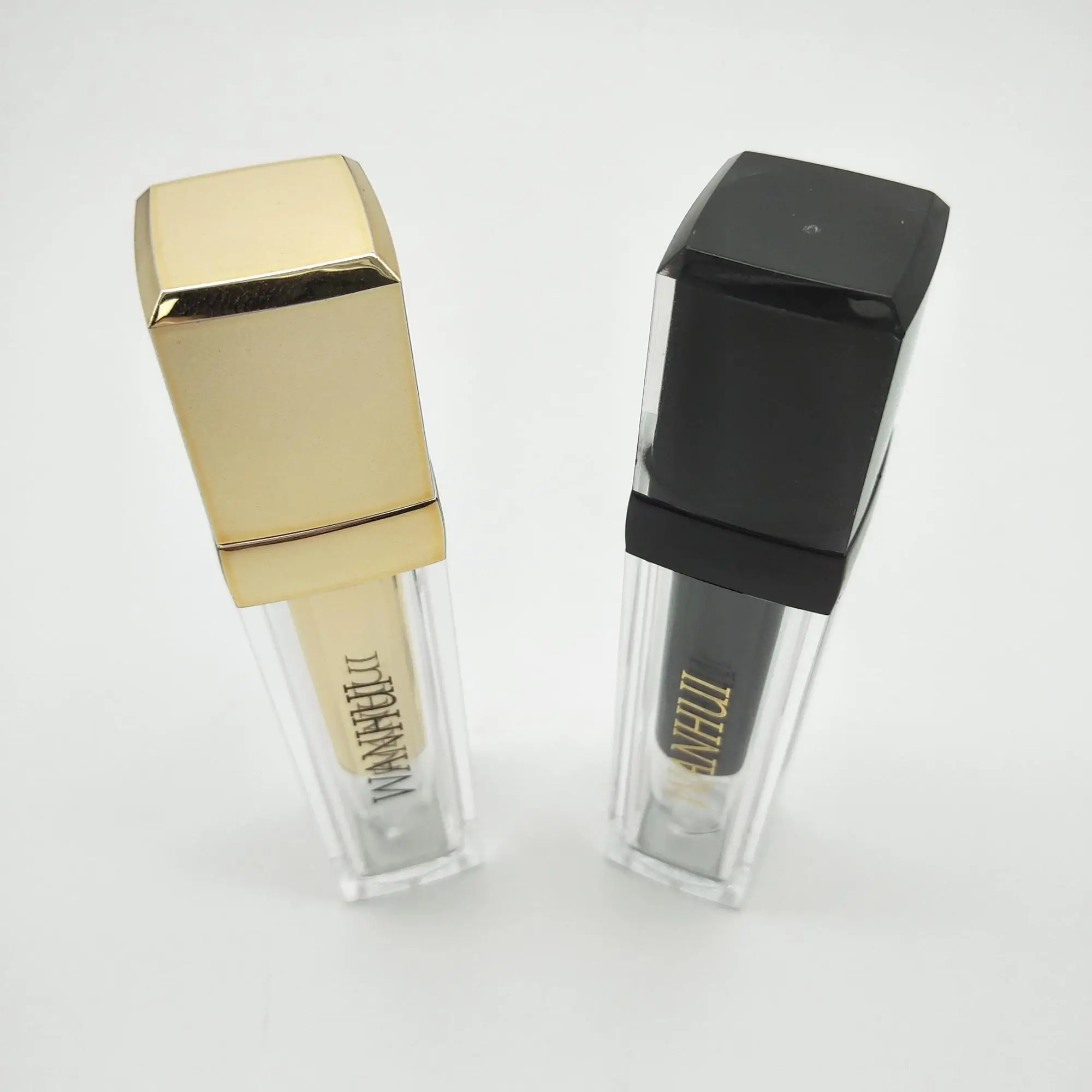 
Wholesale black gradient square plastic lipgloss tubes /container / bottle for lady 