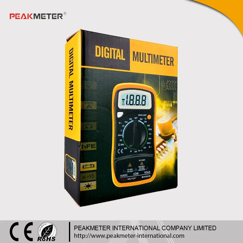 Digital 2000 Counts Same Quality to Mastech Multimeter MAS830B Manual Range