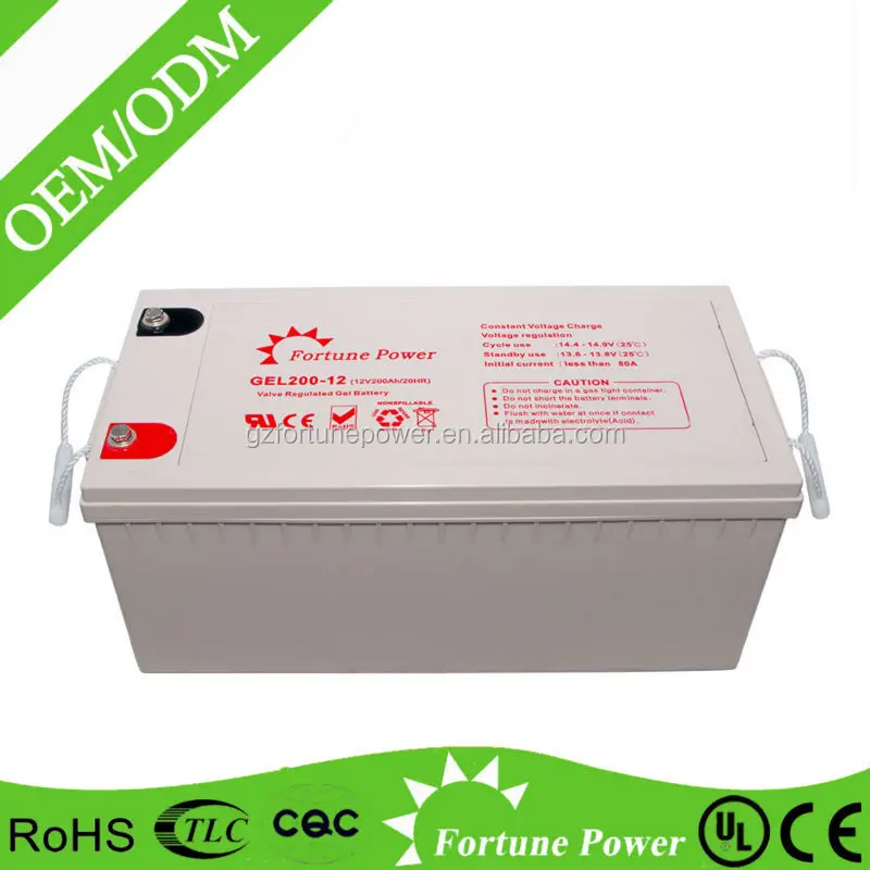 
Maintenance Free solar battery 12V200AH used for solar power system 