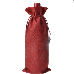 Jute Wine Bottle Bag Sparkling Wine Champagne Gift Bag