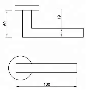 Stainless steel door lock handle luxury handle