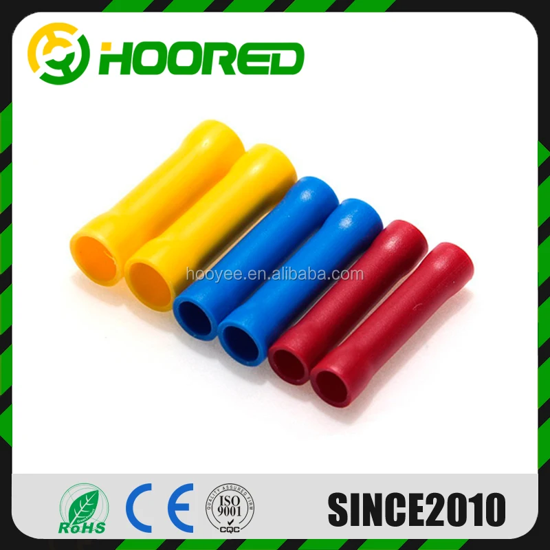 22 - 18 16 - 14 12 - 10 AWG Splice Butt Insulated Wire Connector Crimp Terminal