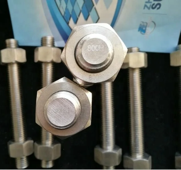
Incoloy 800/800H (UNS N08810/W Nr.1.4958)/800HT STUD BOLT C/W 2 NUTS 
