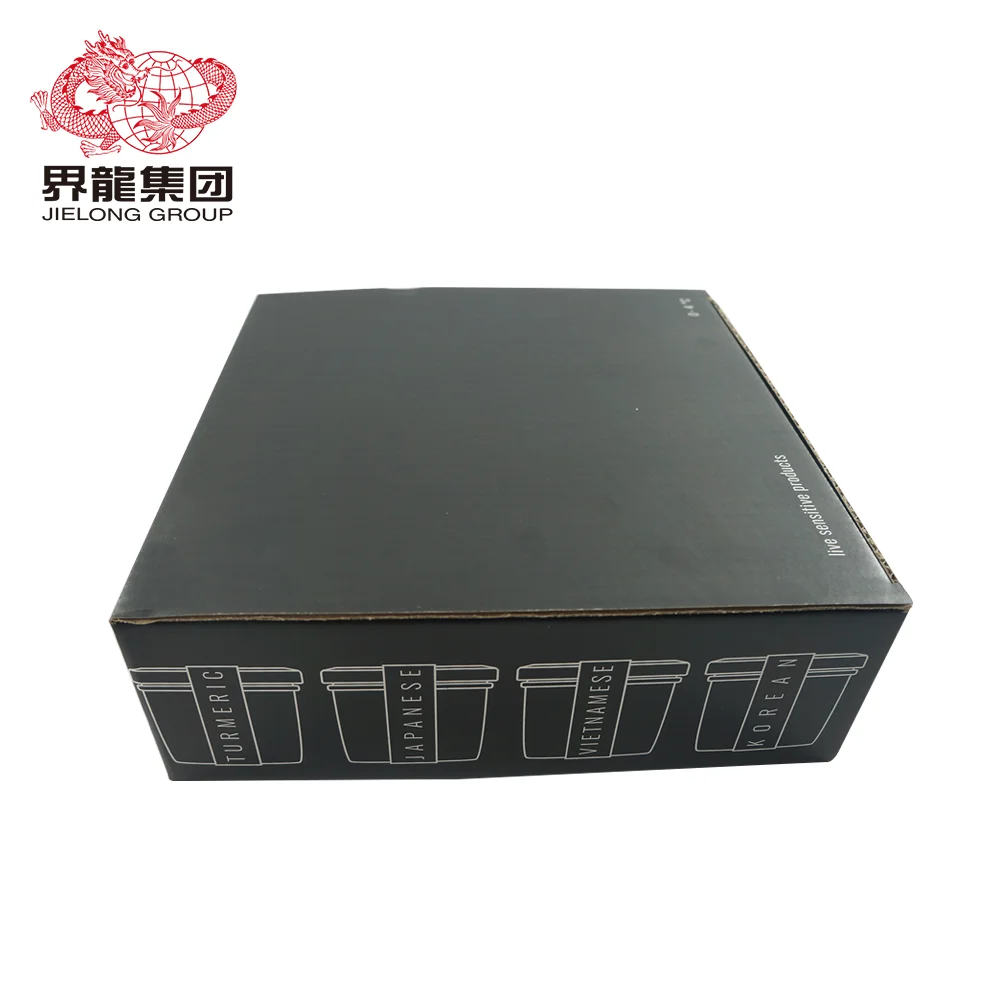 Заводская цена черная коробка гофрированной бумаги