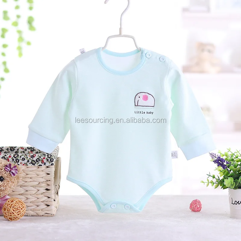 
Leesourcing High quality long sleeve infant and toddler baby clothes bodysuit organic cotton 