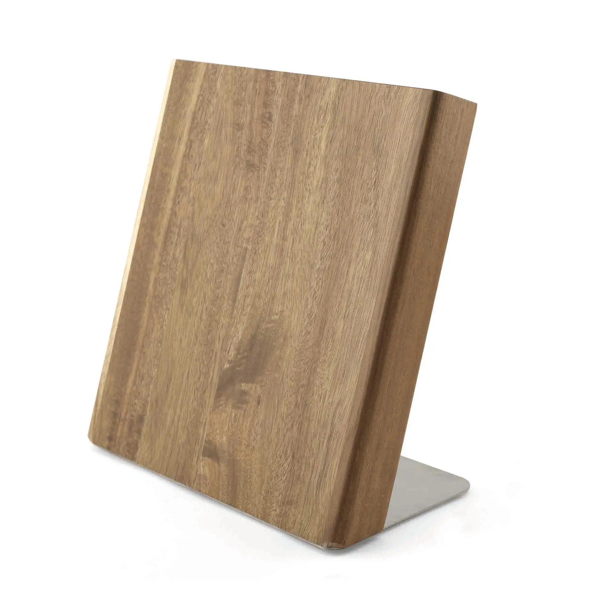 Magnetic bamboo knife block