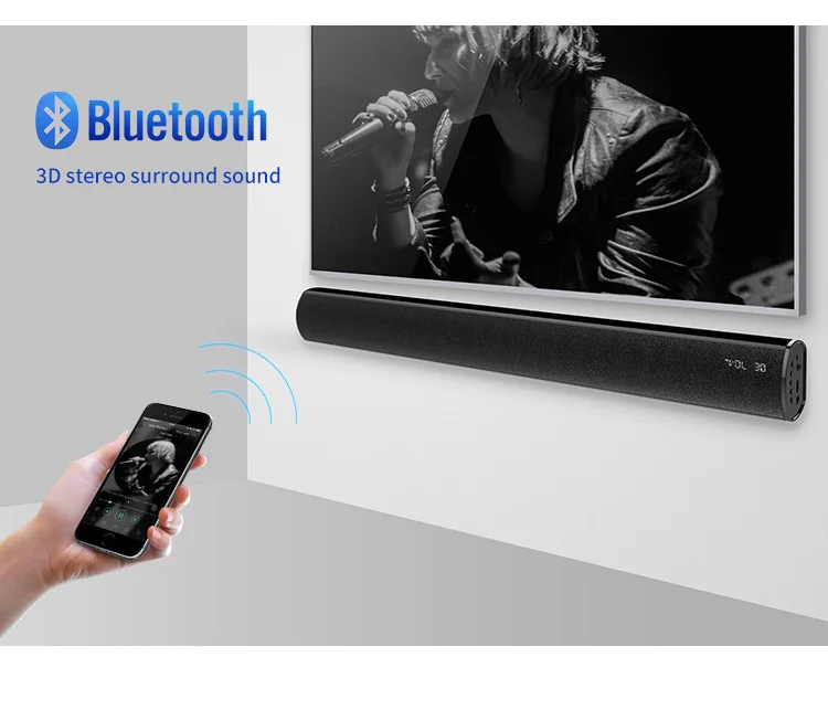 2.1 speaker computer and TV soundbar tweeters in walls with bluetooth low price