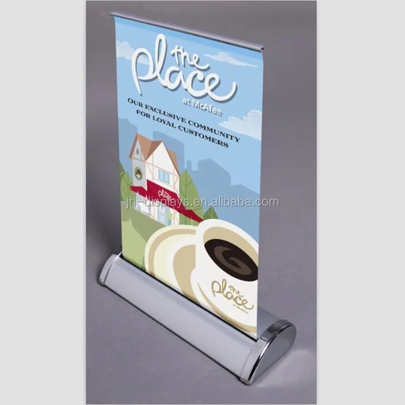 Aluminium Mini Roll Up Banner Retractable A4 Table RollUp Standee