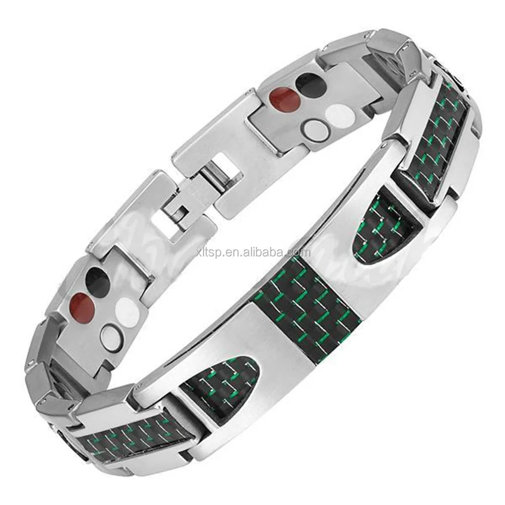 
2019 fashion mens carbon fiber bracelet bio magnetic energy bracelet 