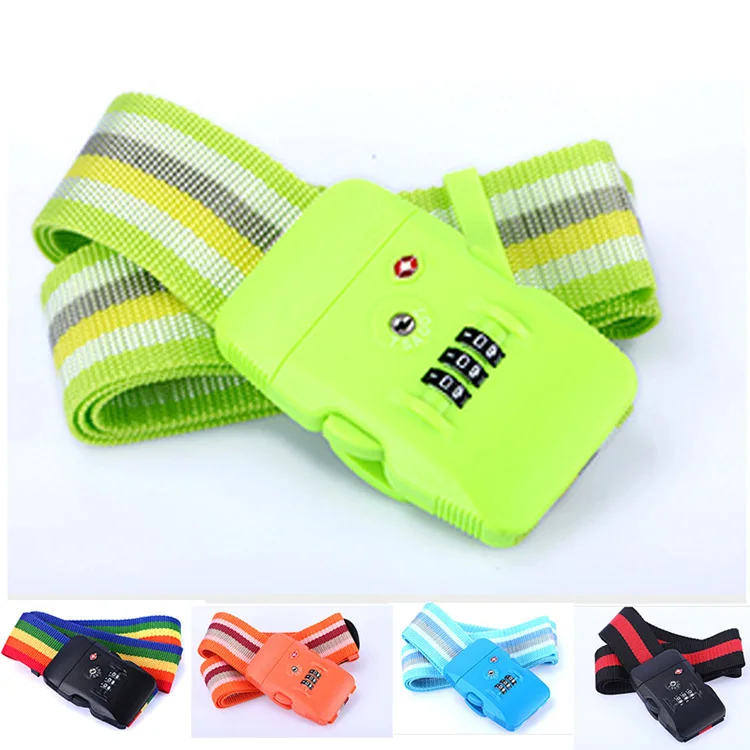 Hot Sale Wholesale Quality PP Belt 3 digit Combination Luggage Strap With TSA Lock