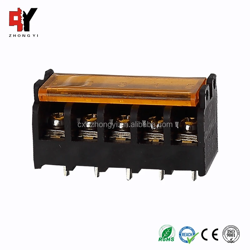 HQ9500GS-9.5 China Suppliers Barrier Block 30A Electric Strip Terminal Block Connector Barrier With Cover