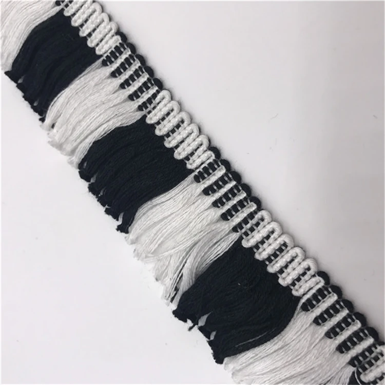 Guangzhou supplier cotton pillow tassel sewing accessories for clothing boho fringe trim
