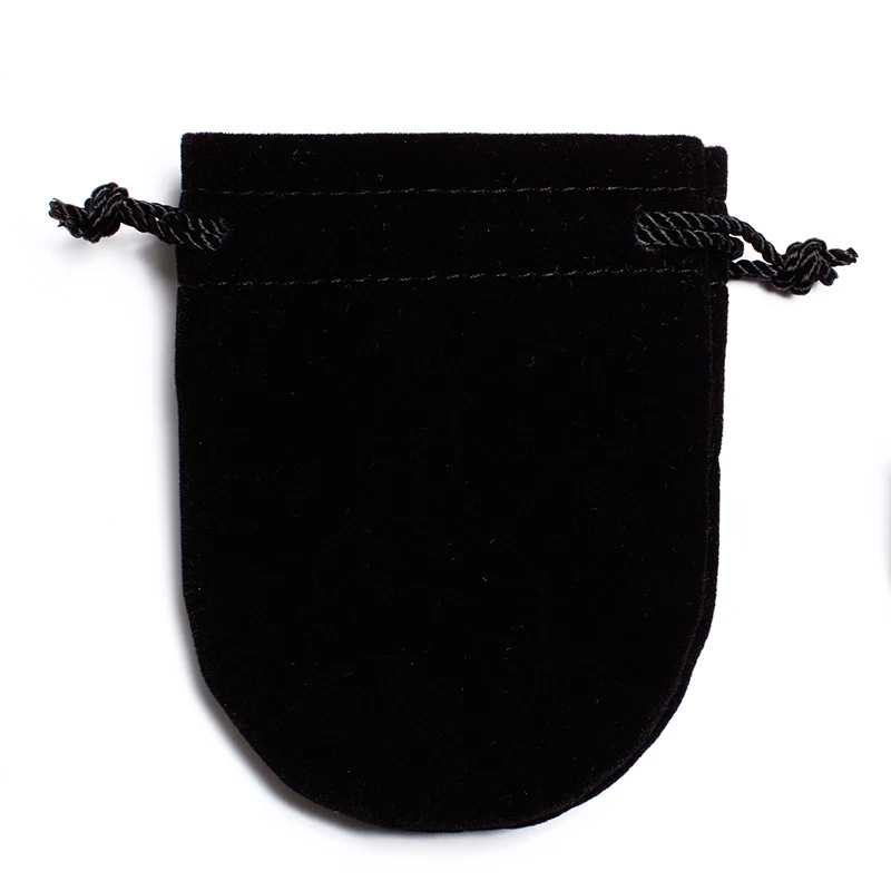 Drawstring Flannelette Bag For Cufflinks Packing custom printed jewelry pouches