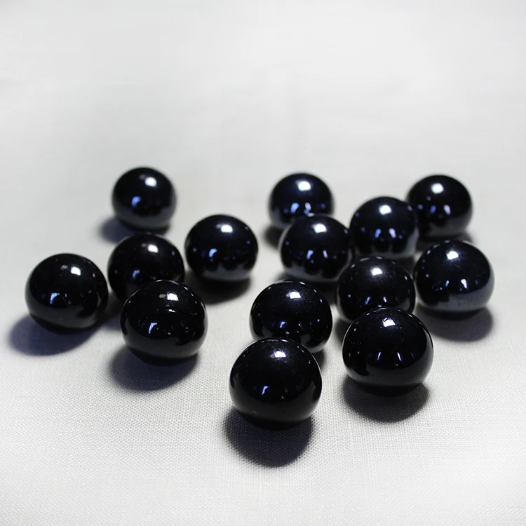 Solid black frosted fiberglass couple glass marbles ball with good service