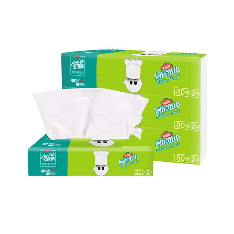 Прямая продажа с фабрики оптом для кухнных бумажных полотенец 2Ply одноразовые мягкие чистящие салфетки полотенце