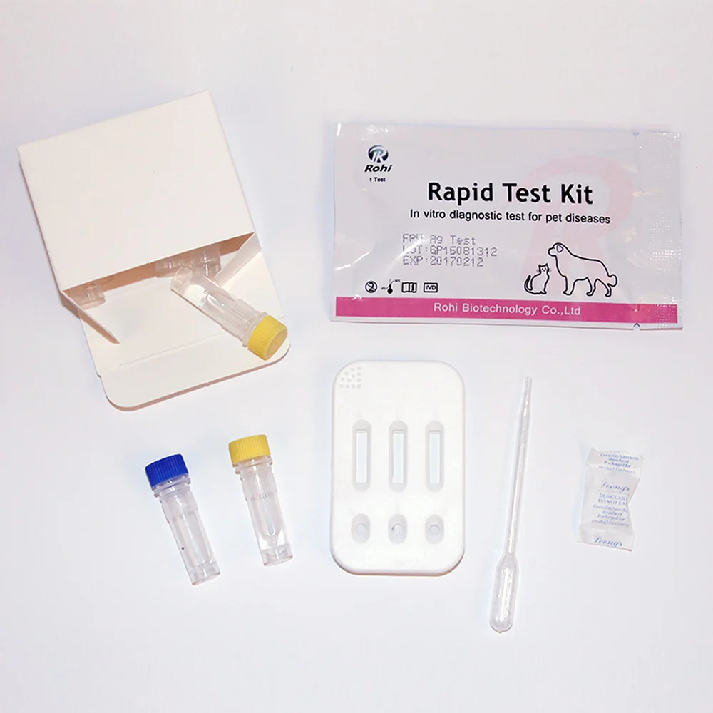 
One step Fiv/Combined Feline FIV+FeLV veterinary rapid test kit /Felv test kit with high degree of accuracy 
