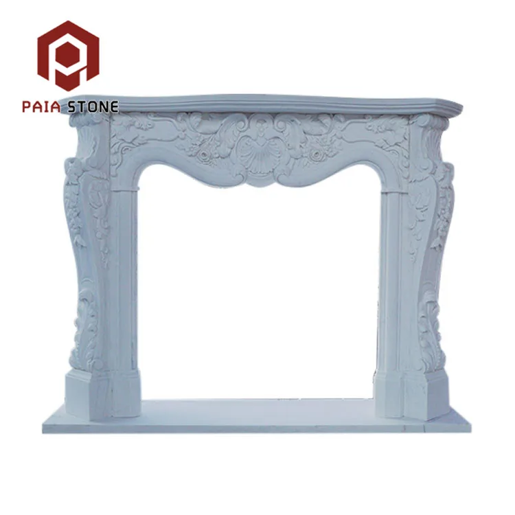
High Quality Carved Indoor Decorative Marble Fireplace 