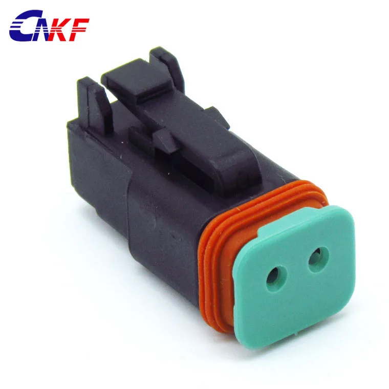 Deutsch DT 2 контактный разъем черного цвета для мальчиков и девочек водонепроницаемый авто DT06-2S/DT04-2P с 14 калибра обжимных разъёмов