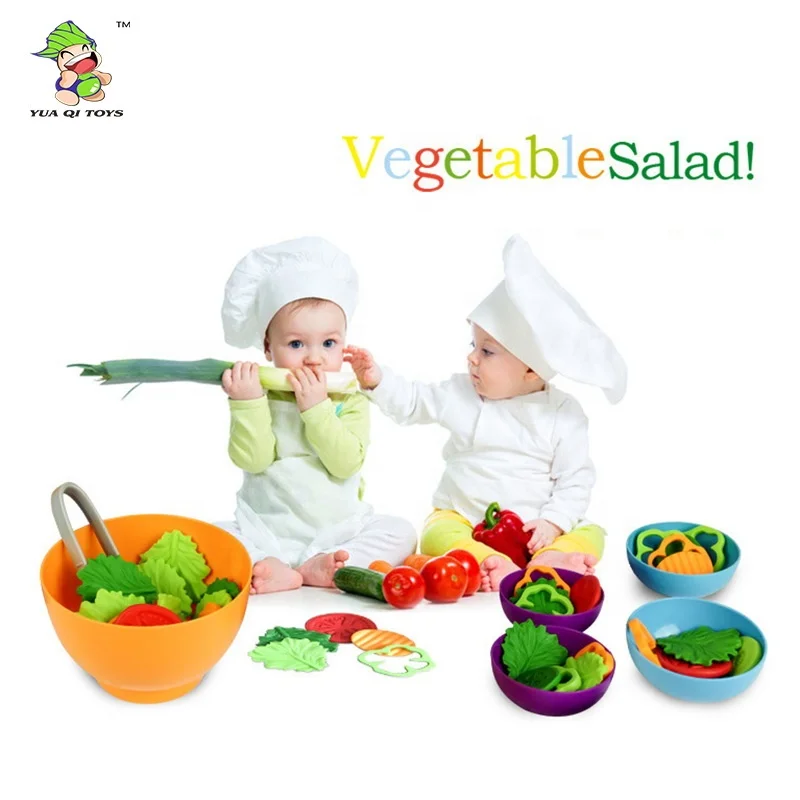 Kids Vegetables pretend play suit Toy salad set Kitchen food toy
