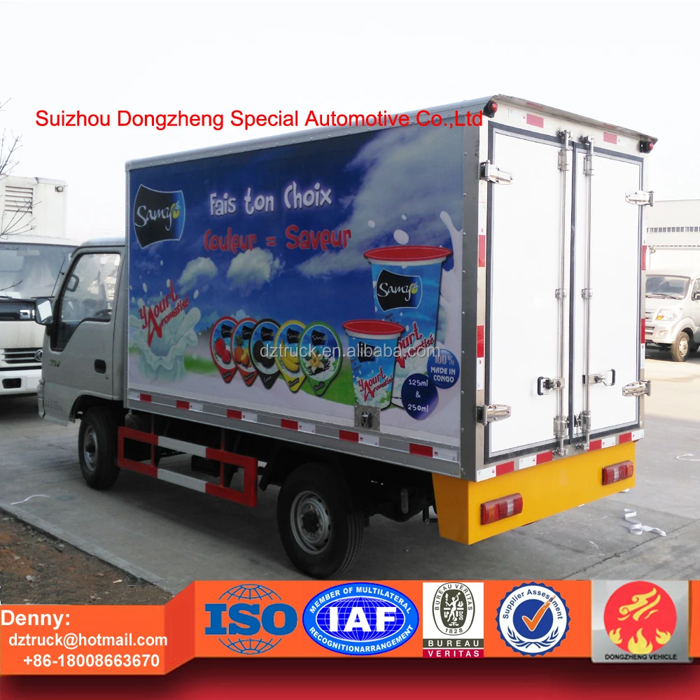thermo king refrigeration unit truck, mini Freezer truck, frozen meat transport truck