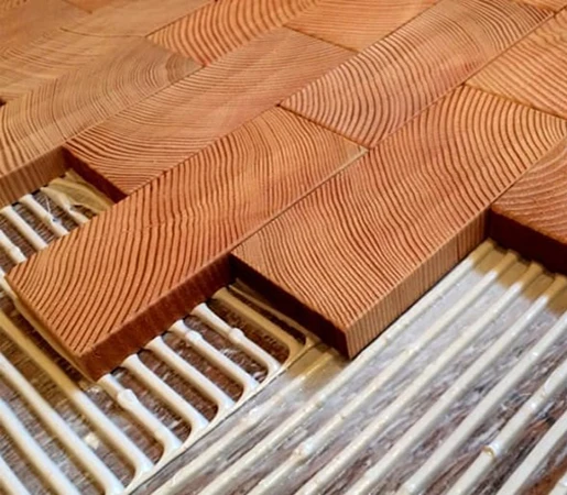 
Unfinished Natural Color Timber Flooring Solid Oak End Grain Cladding Wood 