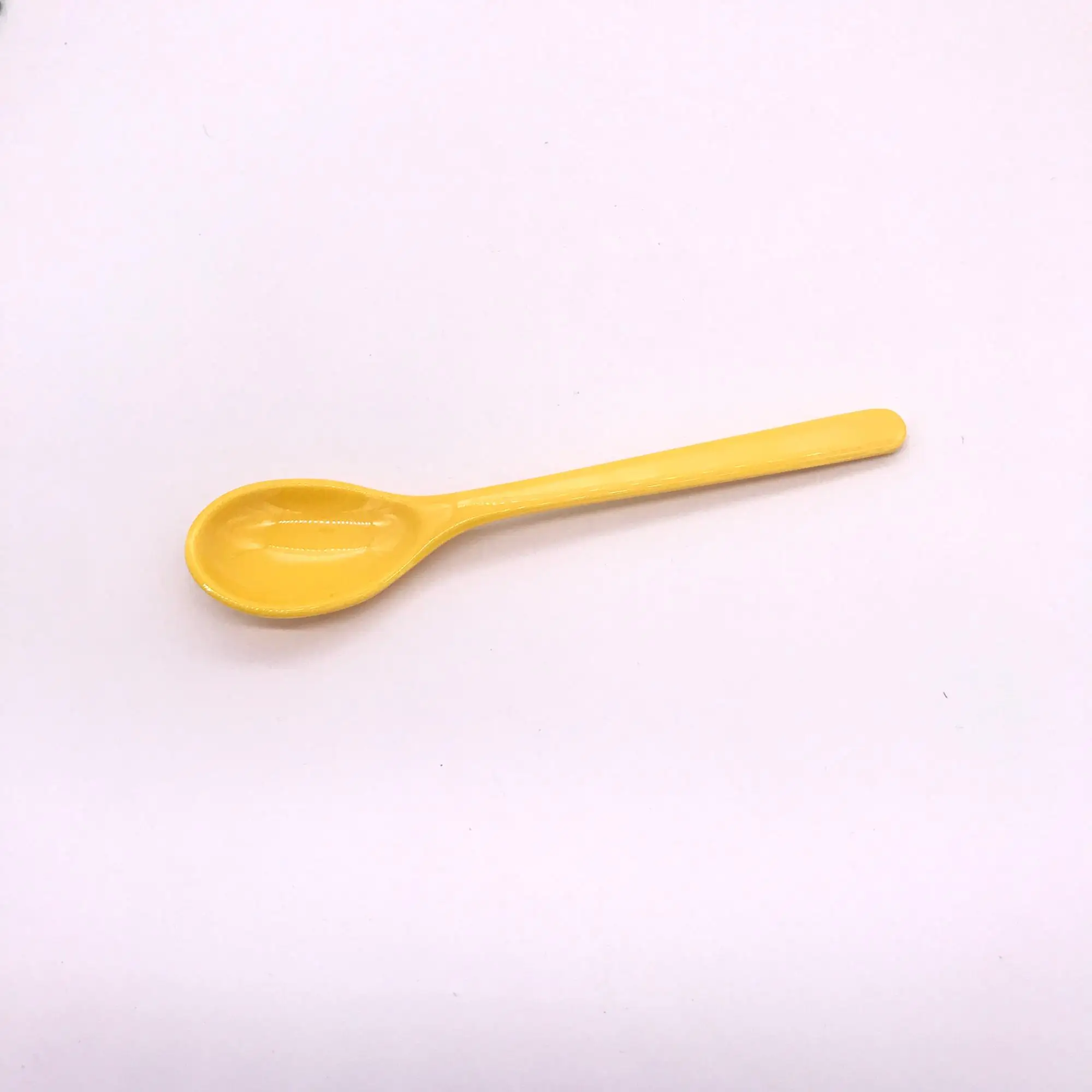 Custom design printed logo Colorful melamine baby plastic spoon
