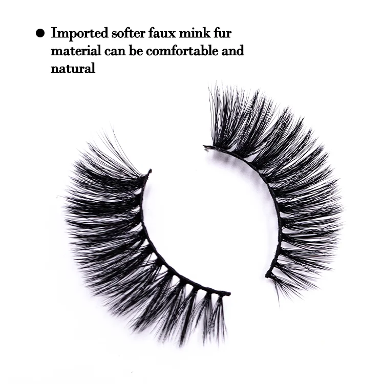 
Wholesale Lashes Best Silk Faux Mink Strip Private Label Custom Eyelashes 