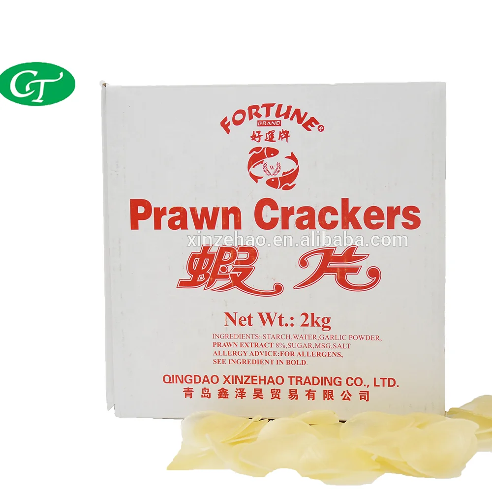 
Seafood Fried Snack 2kgs x 6boxes White Color Chinese Prawn Crackers 