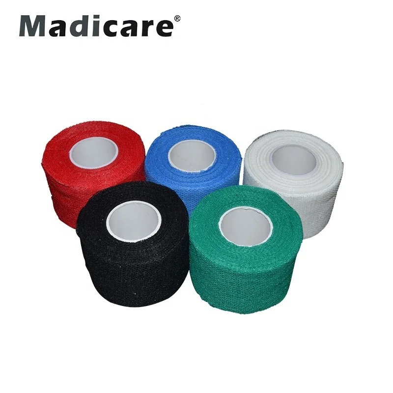 Cohesive adhesive hockey wrap gauze handle finger Golf Grip Tape stick fixing blade sock tape 3.8cmx9.1m in stock