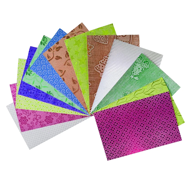 Wholesale 20*30cm 10pcs/Bag Flower Patterns DIY Handmade Glitter Cake Decoration Cardstock