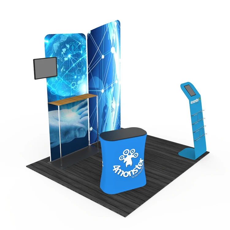 Custom aluminum portable stands mirror photo exhibition trade show booth